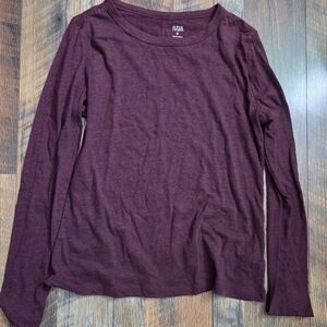 a.n.a Deep Red Knit Top Women Medium